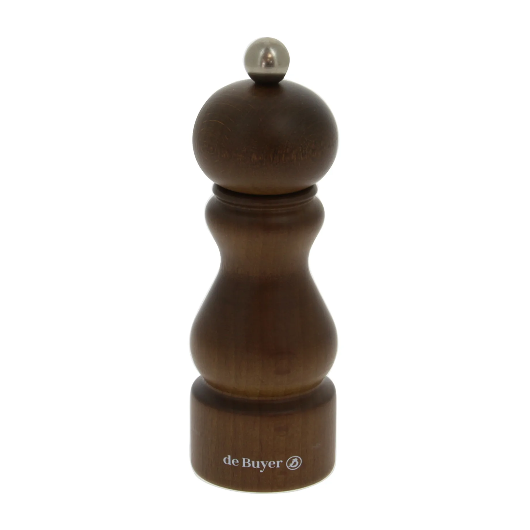 Rumba salt and pepper mill ceramic 14 cm, Dark brown De Buyer
