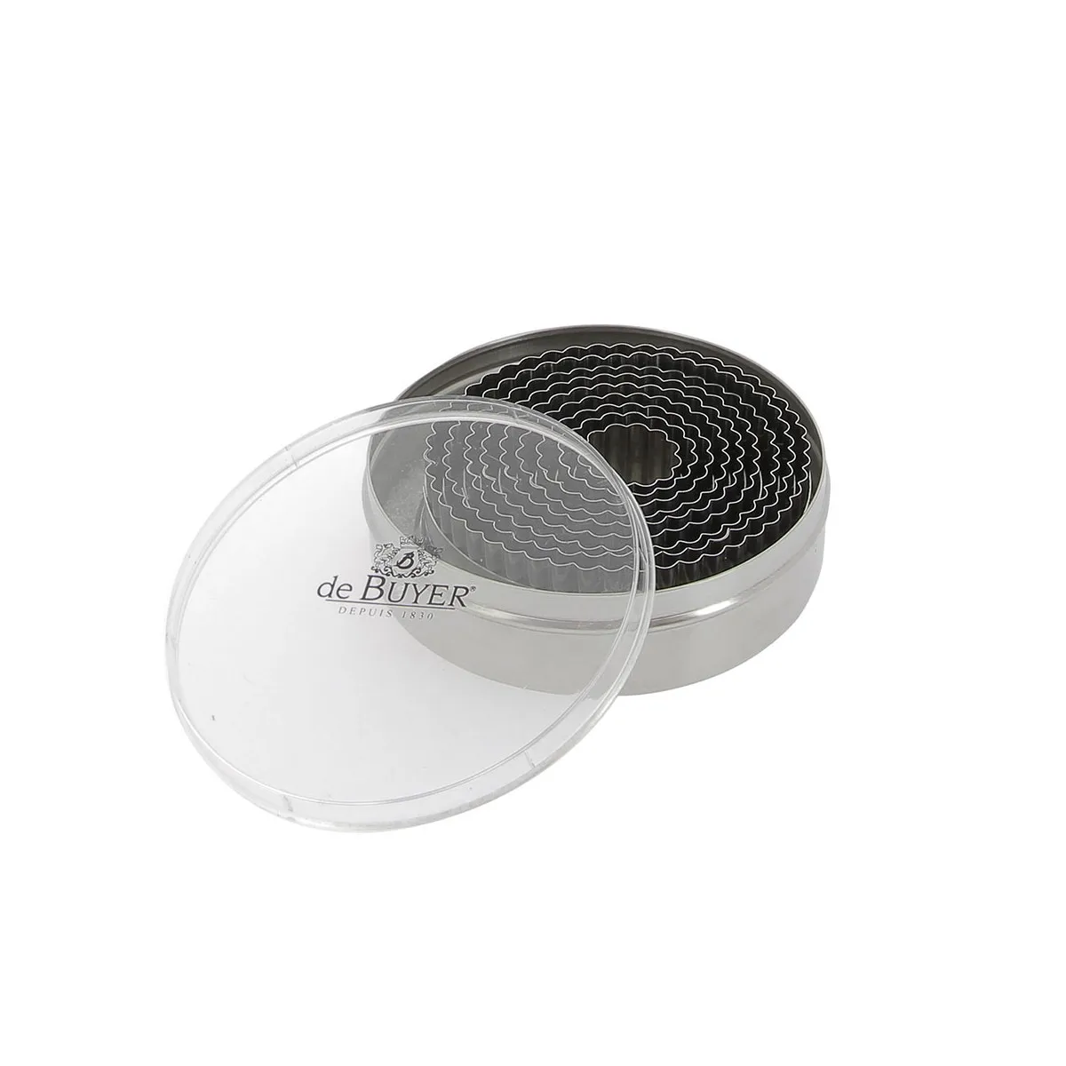 De Buyer Wavy punched 9-pack Stainless steel | Scandinavian Design | Cookie/Biscuit cutters & cake tins | Silver-coloured