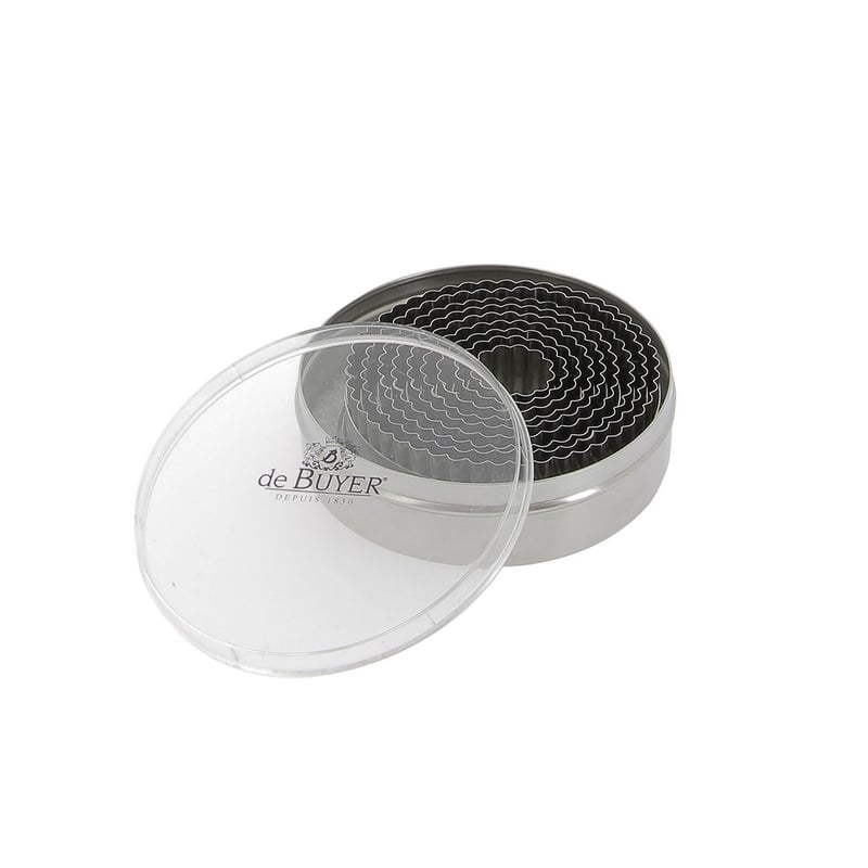 De Buyer Wavy punched 9-pack Stainless steel