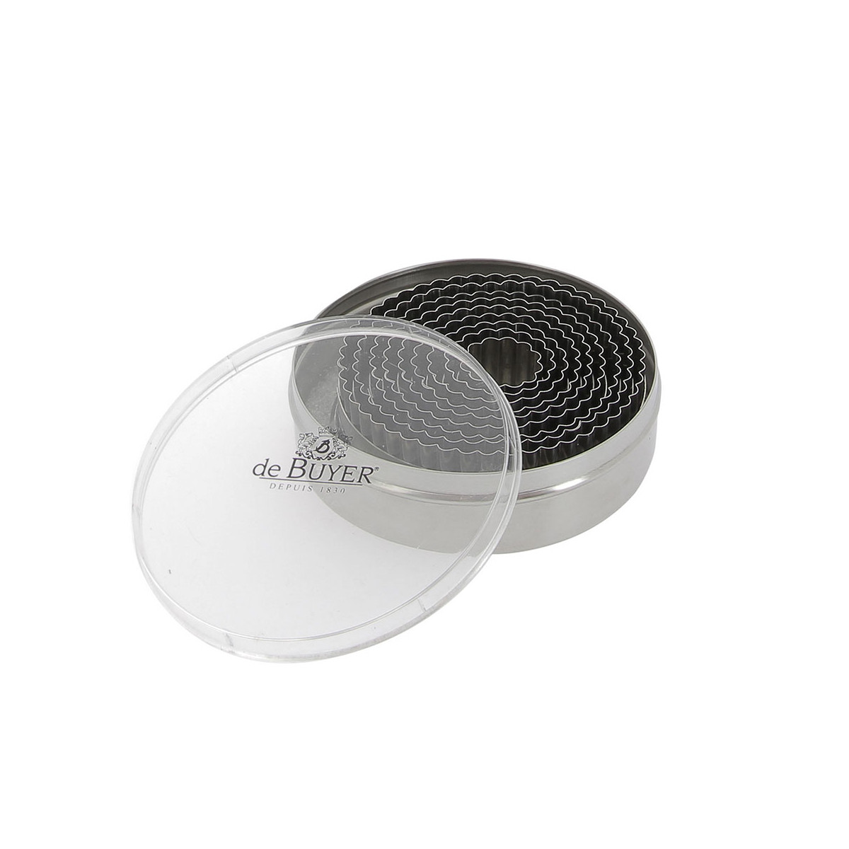 De Buyer Wavy punched 9-pack Stainless steel | Scandinavian Design | Cookie/Biscuit cutters & cake tins | Silver-coloured
