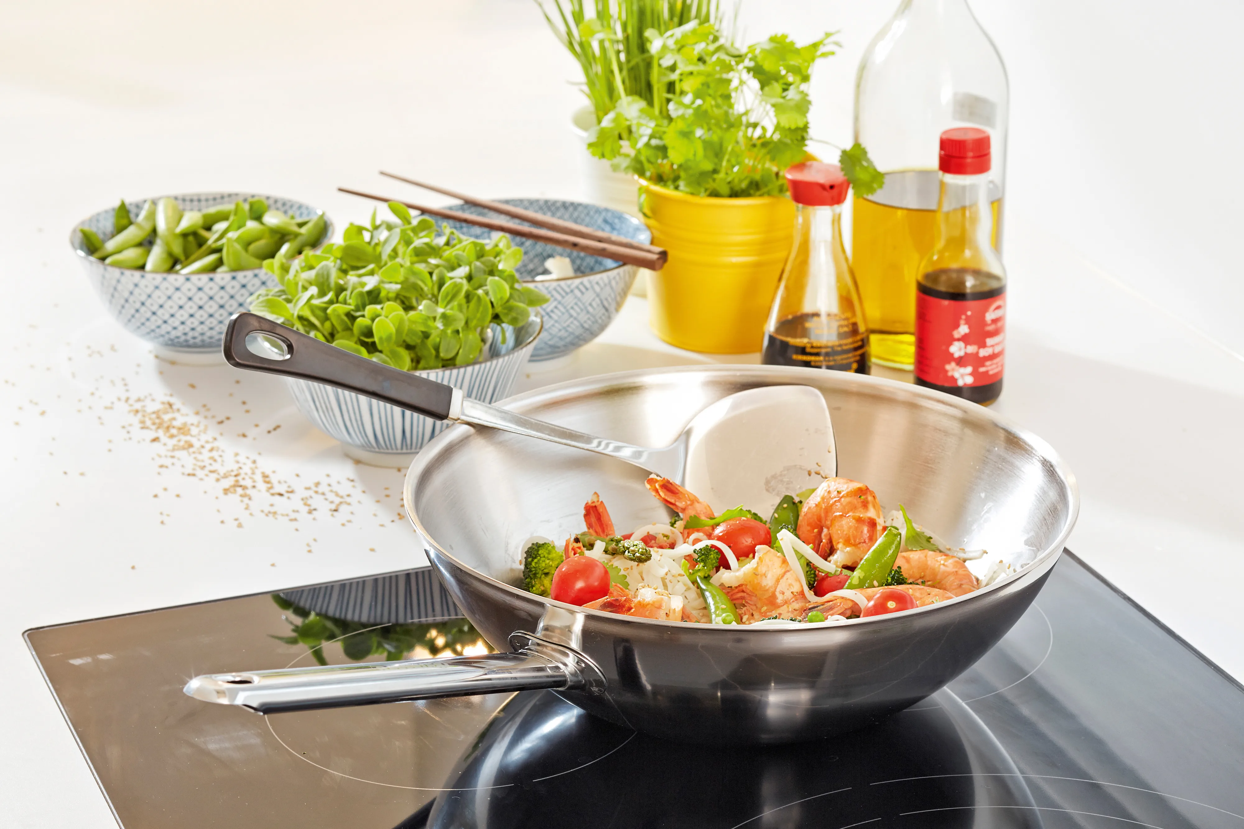 Demeyere Apollo 7 wok pan stainless steel 7-ply - Thumbnail 2