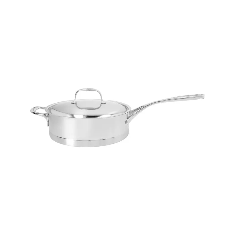 Demeyere Atlantis 7 sauté pan with lid stainless steel o24 cm