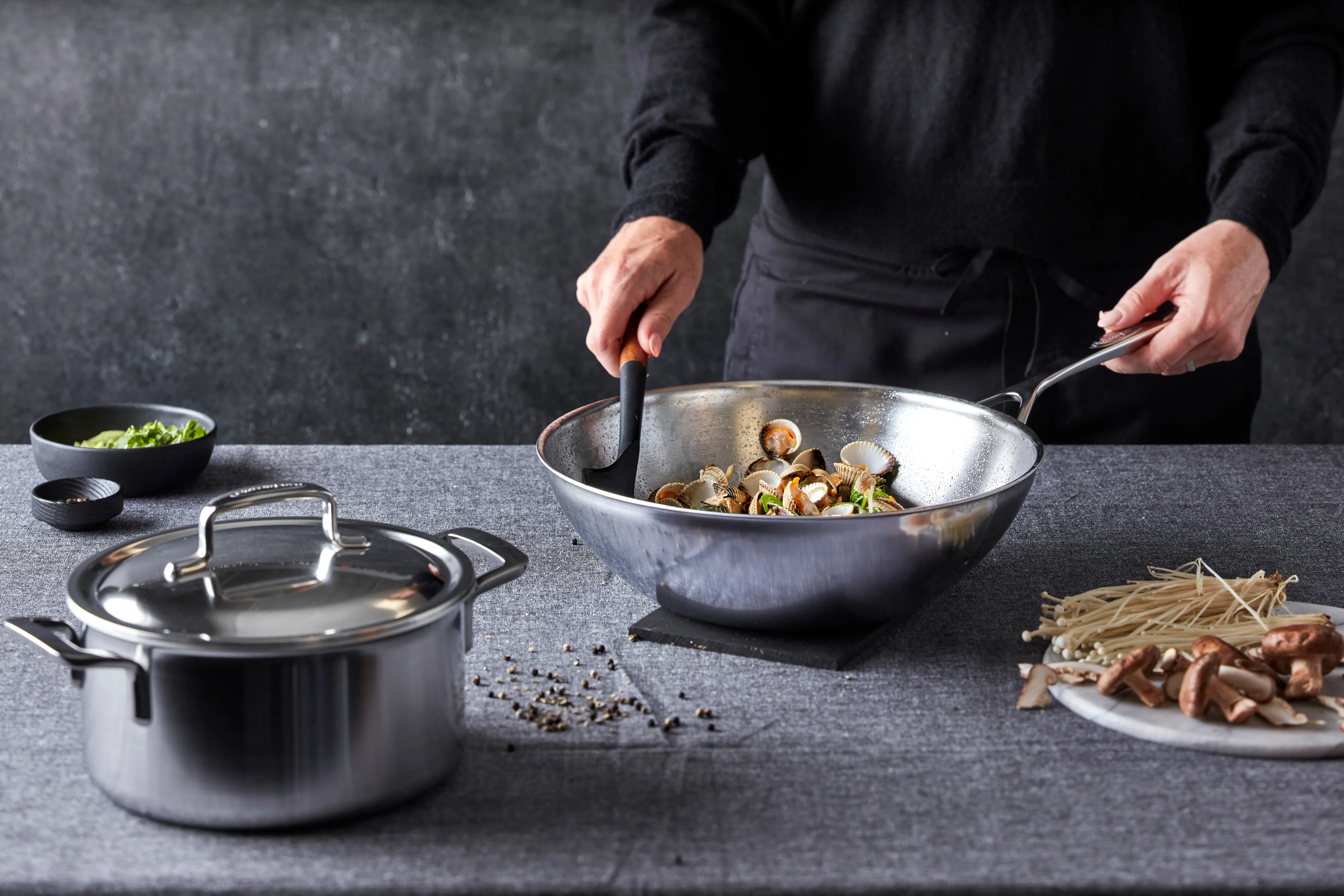 Demeyere Specialties 5 wok pan stainless steel 5-ply - Thumbnail 3