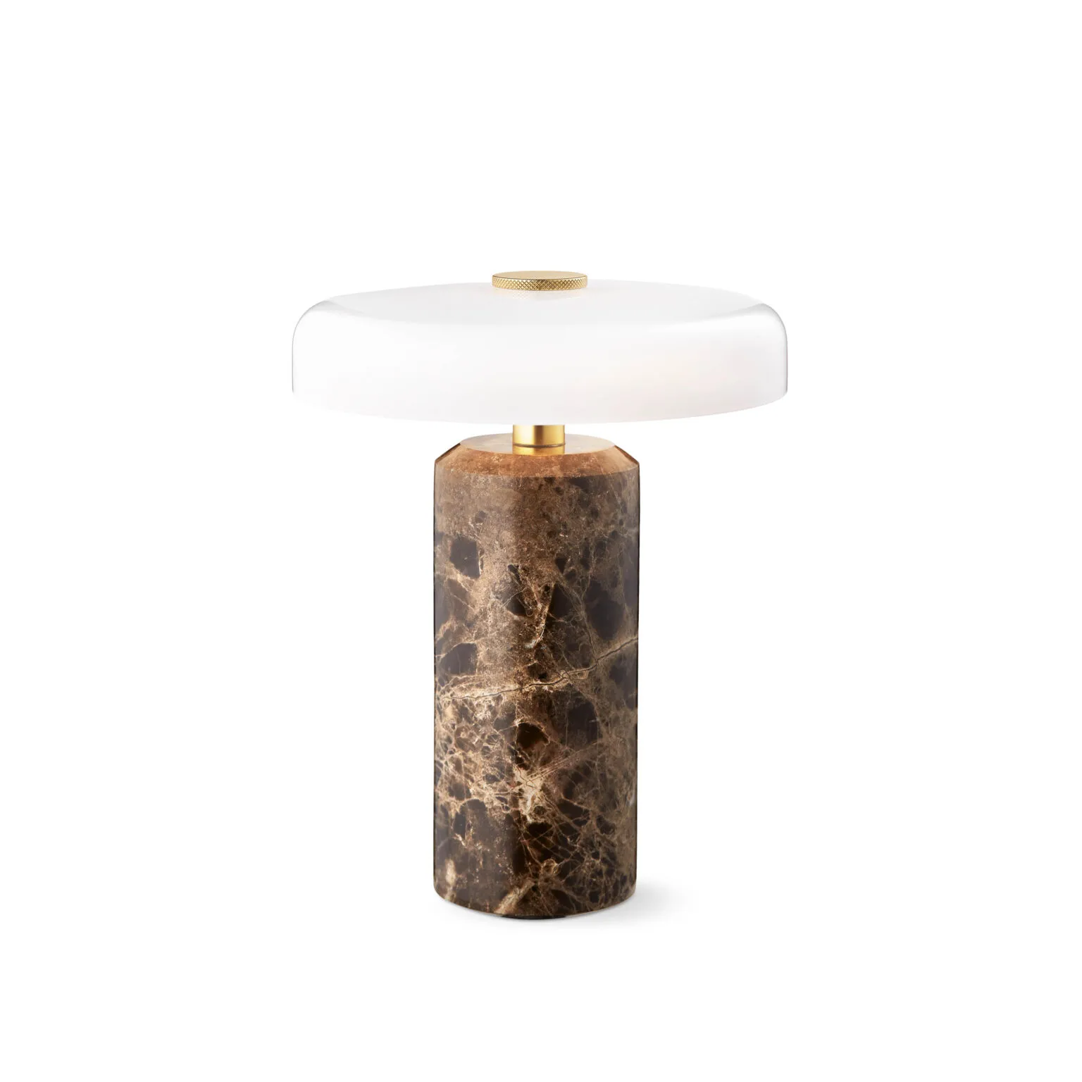 Trip table lamp Ø17x21 cm marble, Dark emperador - glossy opal Design By Us