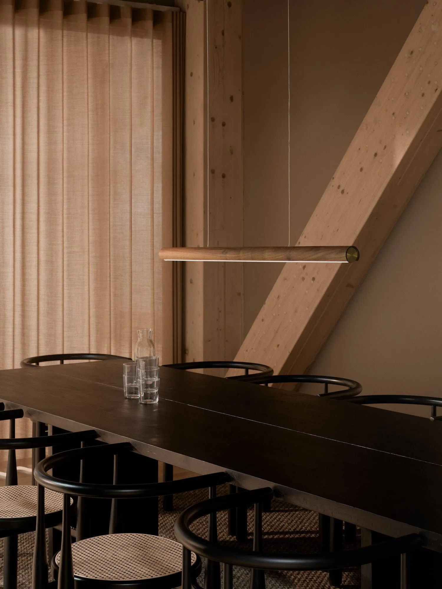 Akeno ceiling lamp, Brown, 115 cm Design For The People