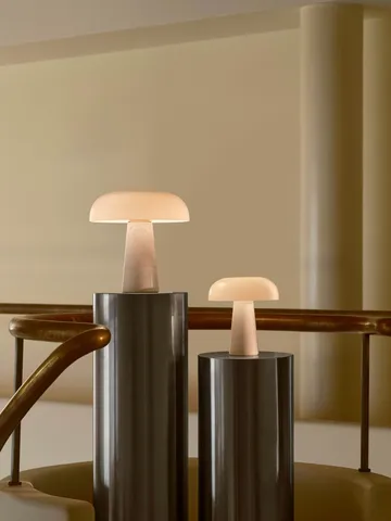 Glossy table lamp - White, mini, 24 cm - Design For The People
