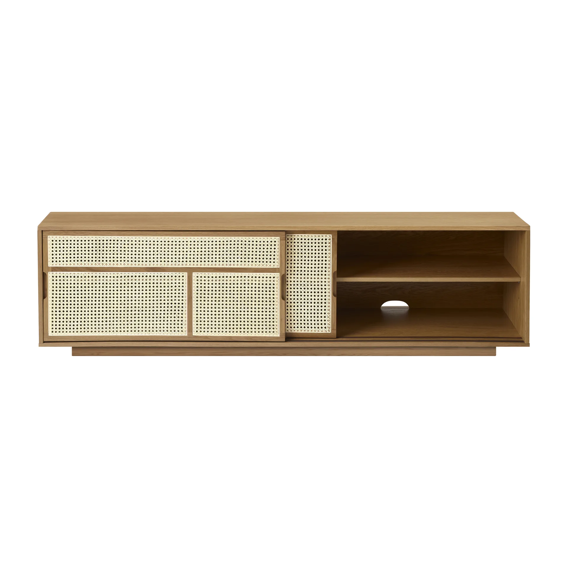 Air side table low, Oak, rattan Design House Stockholm