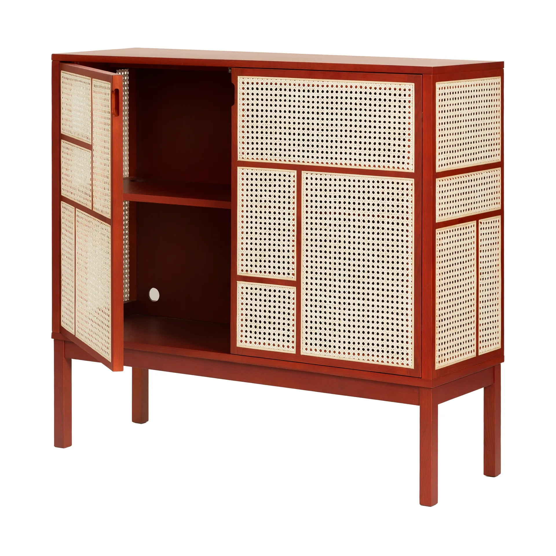 Air side table, Red, 120x110 cm, with legs Design House Stockholm