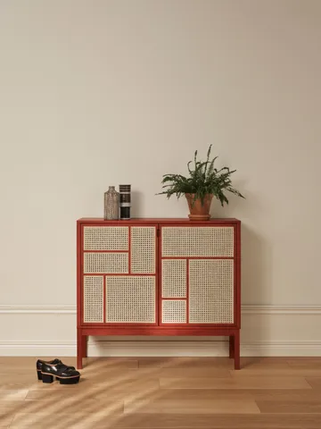Air side table - Red, 120x110 cm, with legs - Design House Stockholm