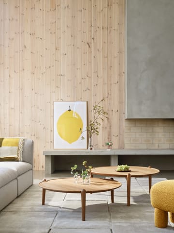 Aria coffee table Ø90 cm - Oak 42.5 cm - Design House Stockholm