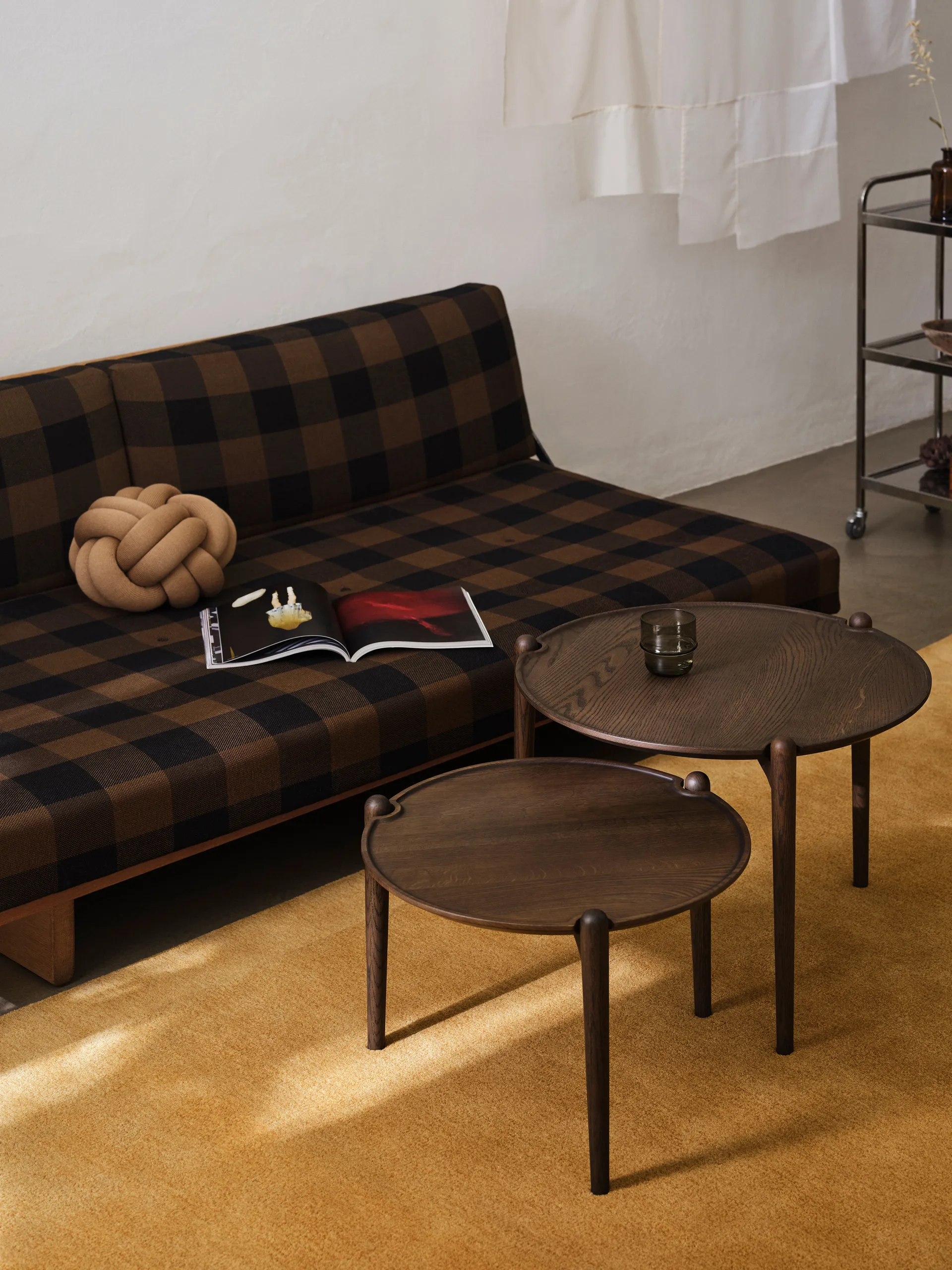 Aria coffee table, Dark oak, Ø50x37 cm Design House Stockholm