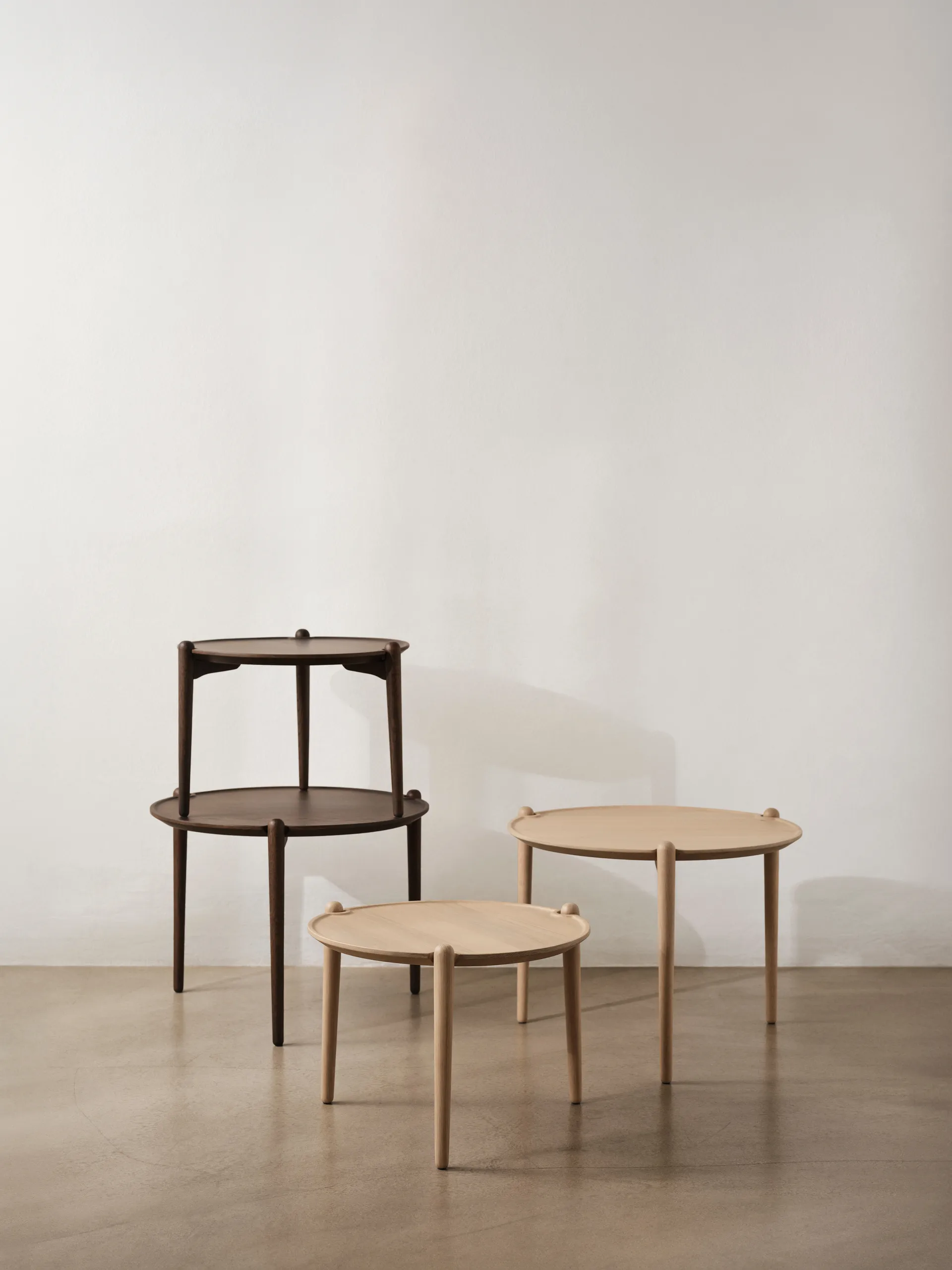 Aria coffee table, Dark oak, Ø50x37 cm Design House Stockholm