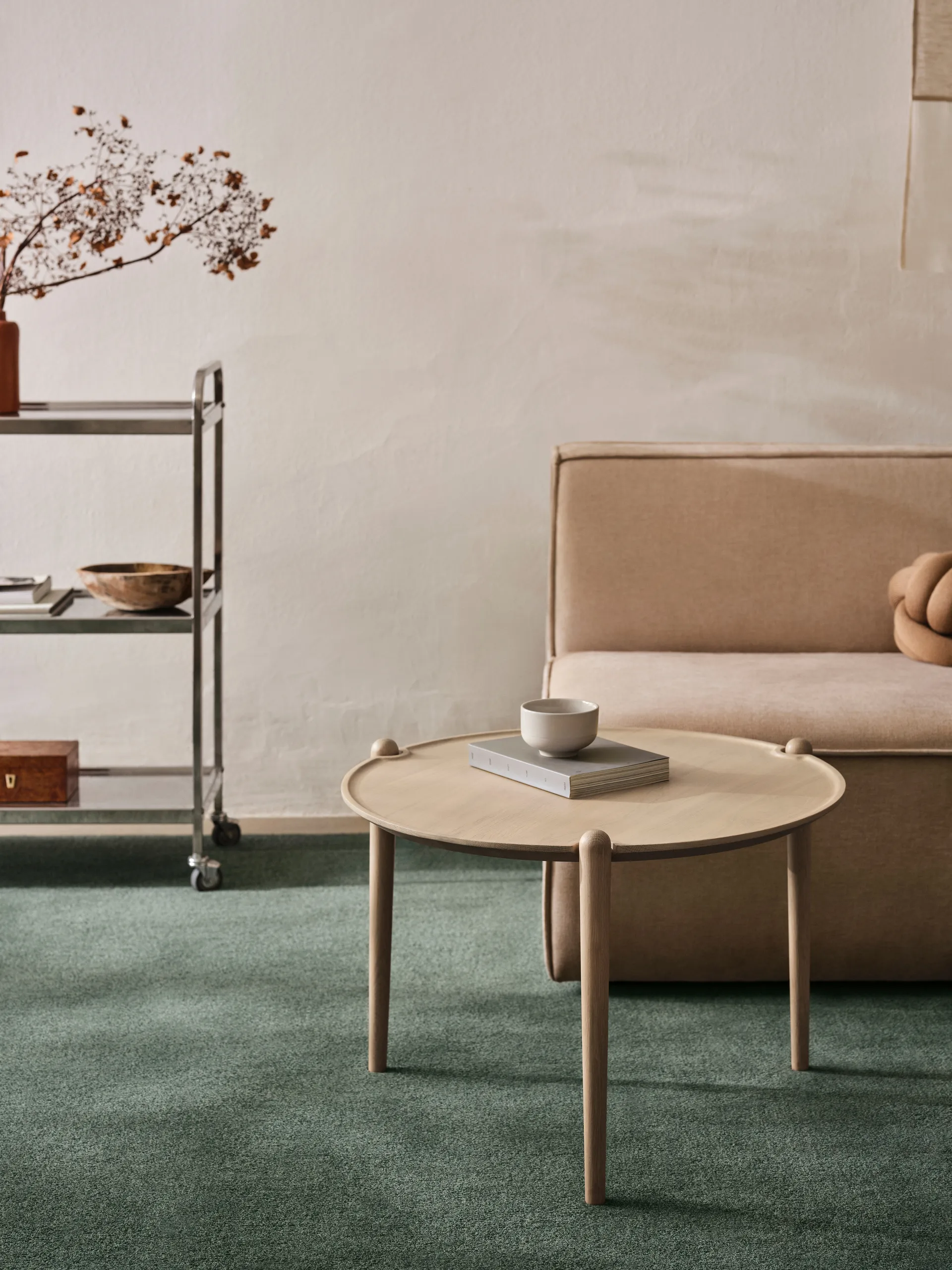 Aria coffee table high 46 cm, Light oak Design House Stockholm