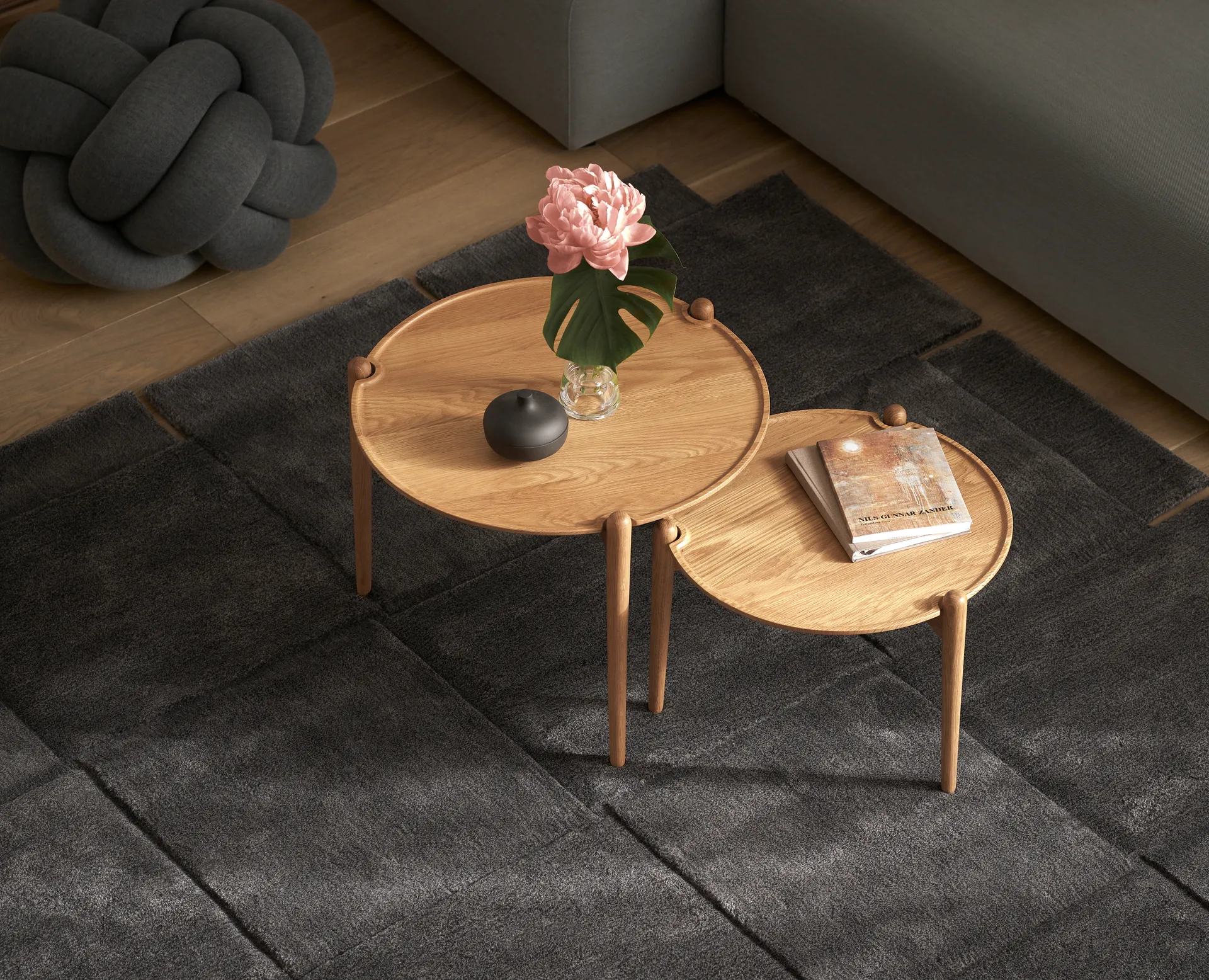 Aria coffee table, Oak, Ø60x37 cm Design House Stockholm