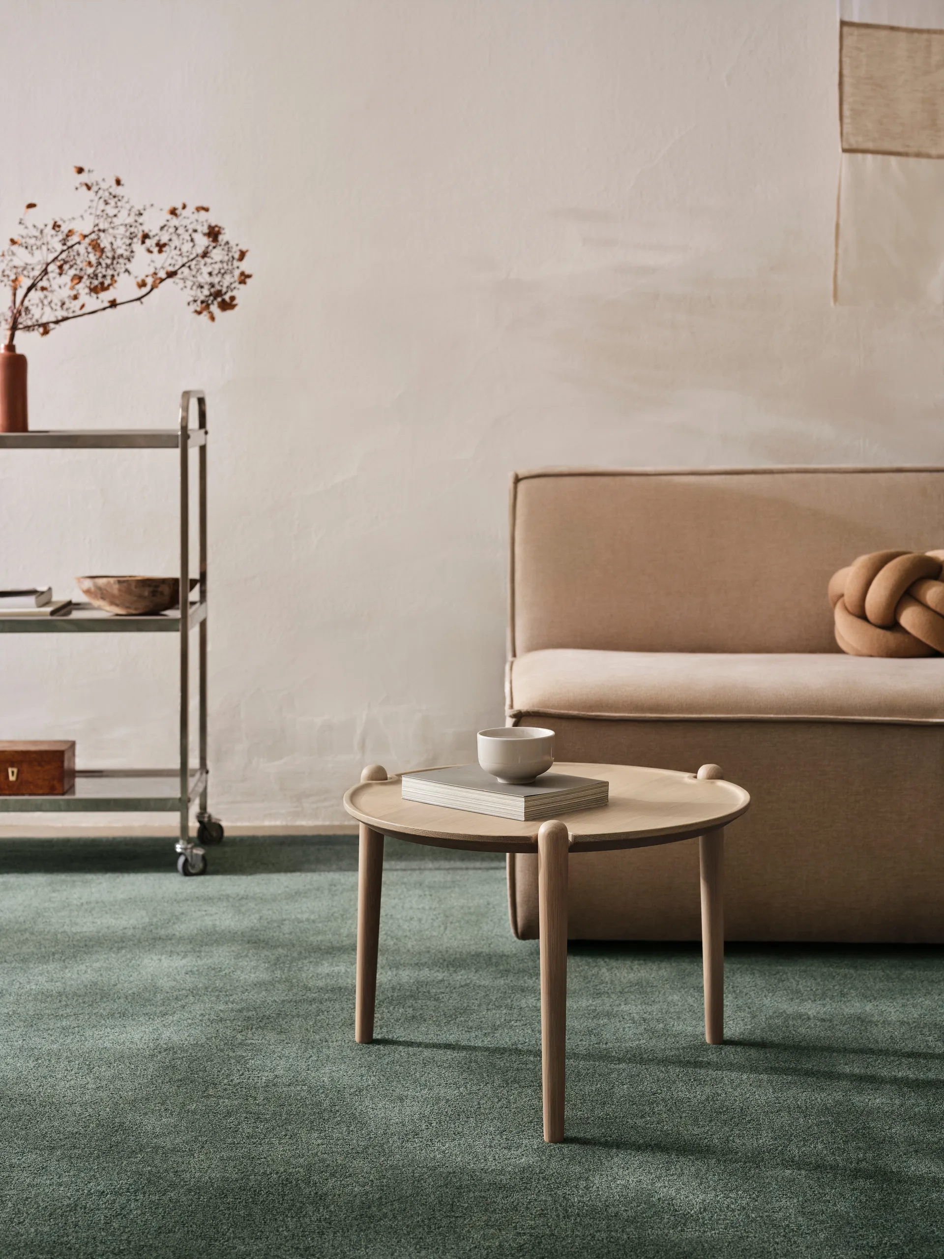 Aria coffee tablelow 37 cm, Light oak Design House Stockholm