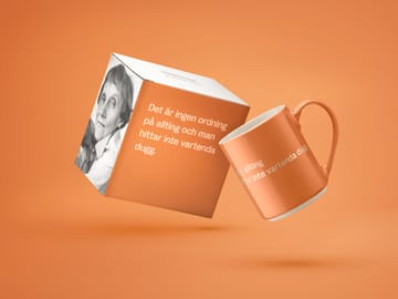 Astrid Lindgren mug, Det är ingen ordning… - Swedish text - Design House Stockholm