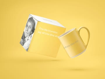 Astrid Lindgren mug. fina lilla krumelur - Swedish text - Design House Stockholm