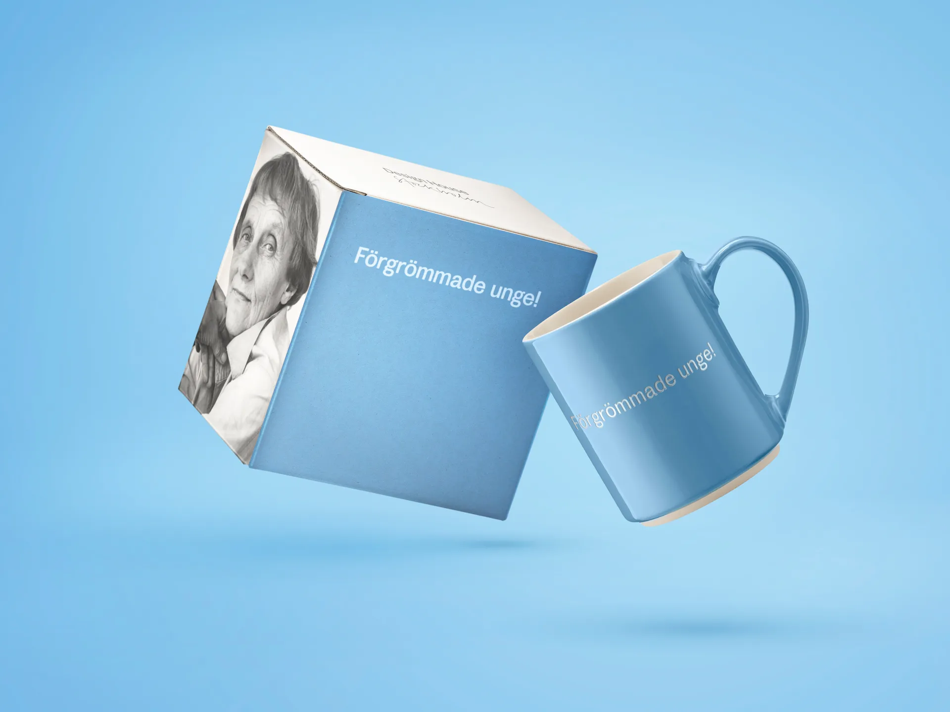 Astrid Lindgren mug, Forgrömmade Unge!, Swedish text Design House Stockholm