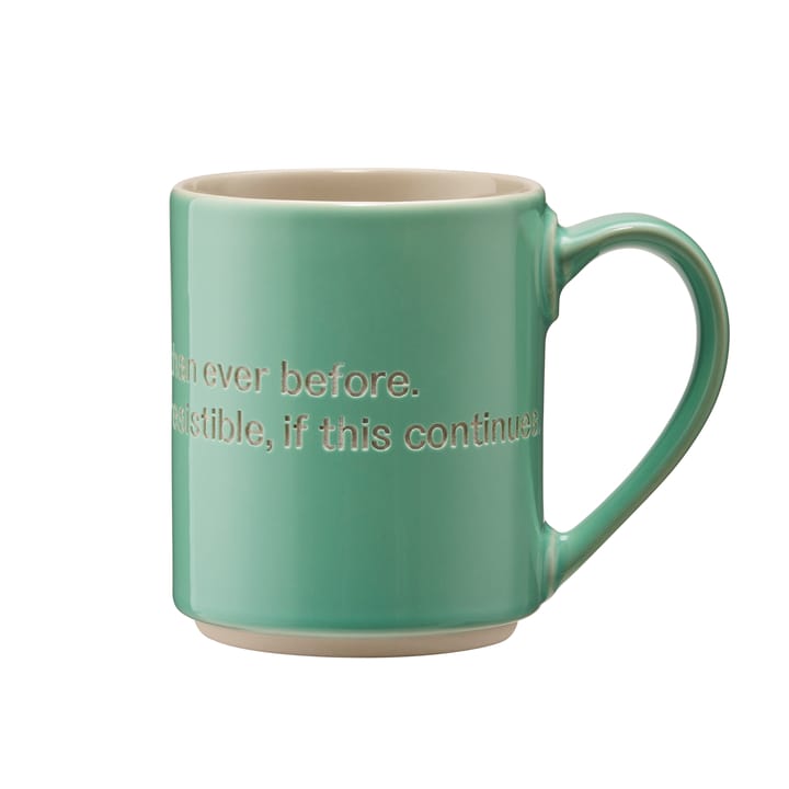 Astrid Lindgren mug, I am frecklier…, green-english Design House Stockholm