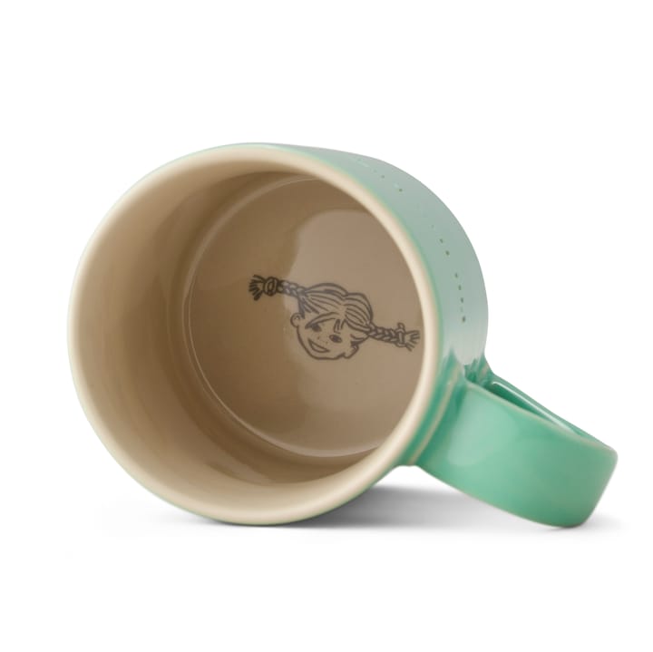 Astrid Lindgren mug, I am frecklier…, green-english Design House Stockholm