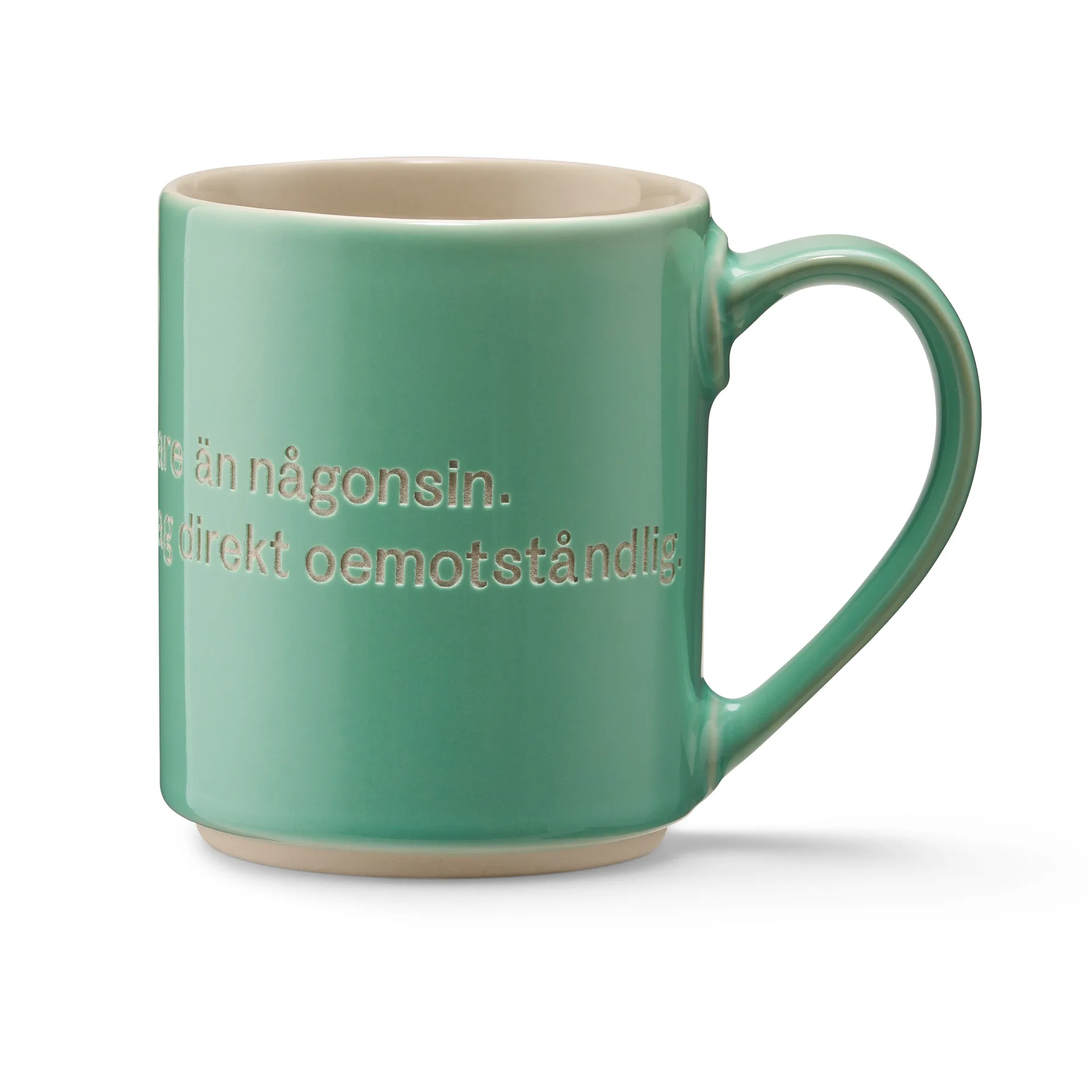 Astrid Lindgren mug, I am frecklier…, green-swedish Design House Stockholm