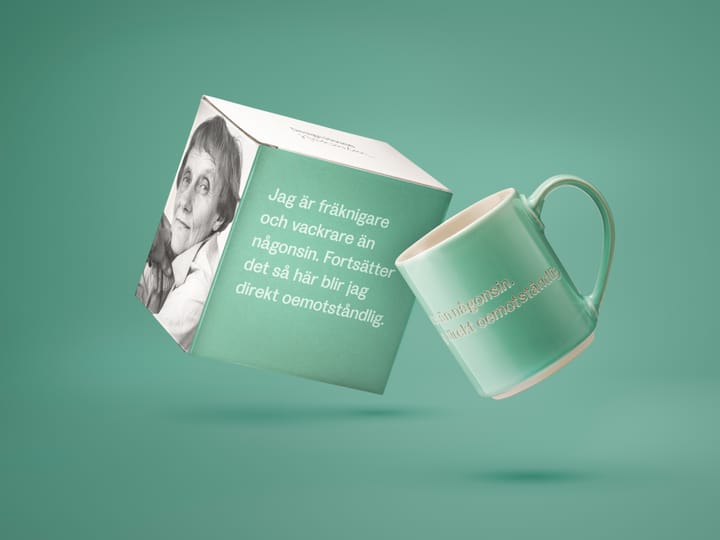 Astrid Lindgren mug, I am frecklier… - green-swedish - Design House Stockholm