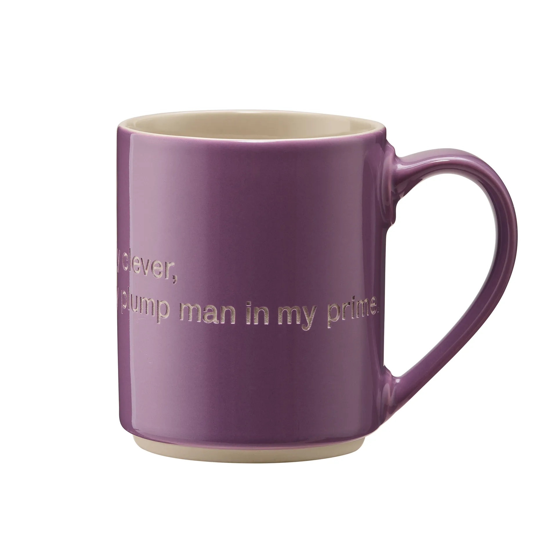 Astrid Lindgren mug, I am handsome, lila-english Design House Stockholm