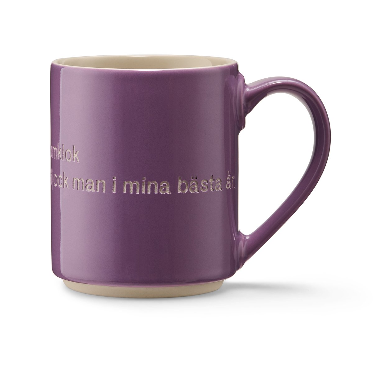 Design House Stockholm Astrid Lindgren mug, I am handsome lila-swedish