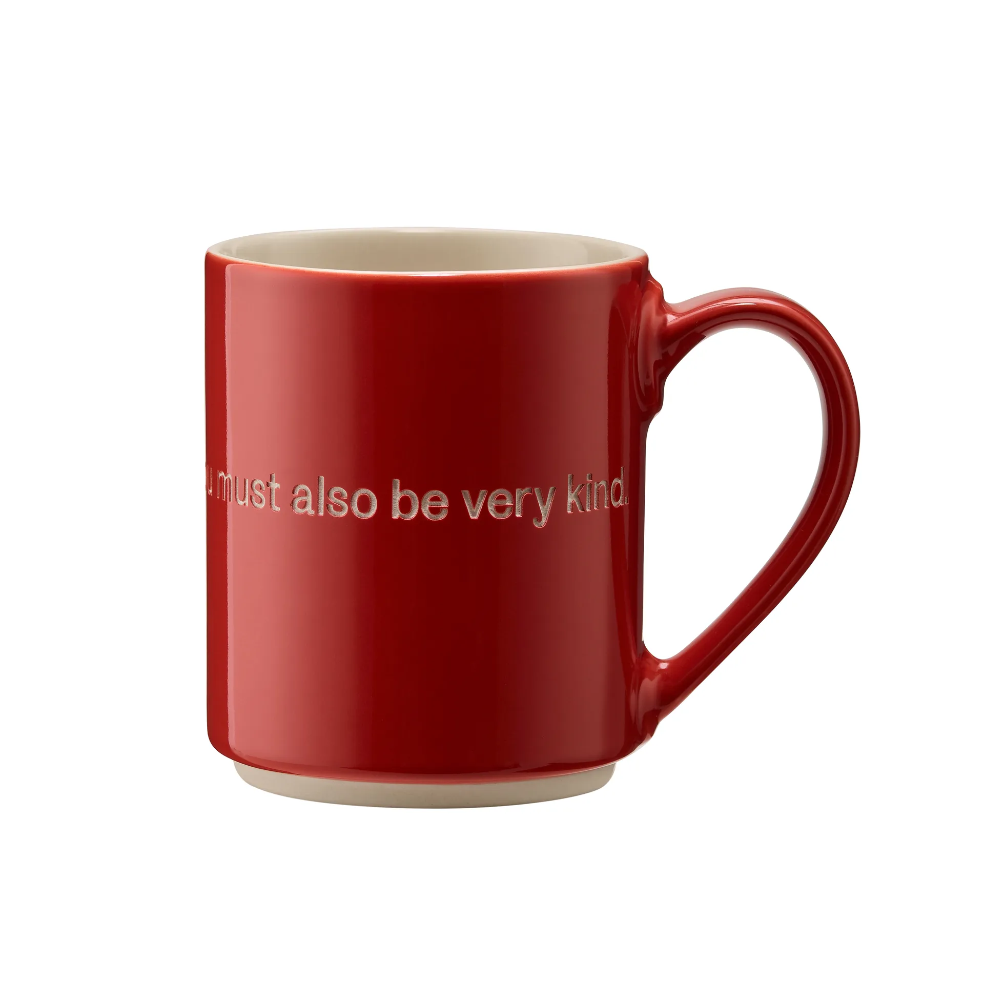 Astrid Lindgren mug, If you are very strong, red-english Design House Stockholm