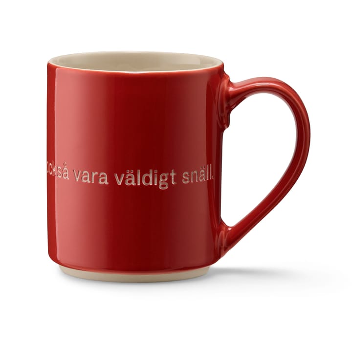 Astrid Lindgren mug, If you are very strong - red-swedish - Design House Stockholm
