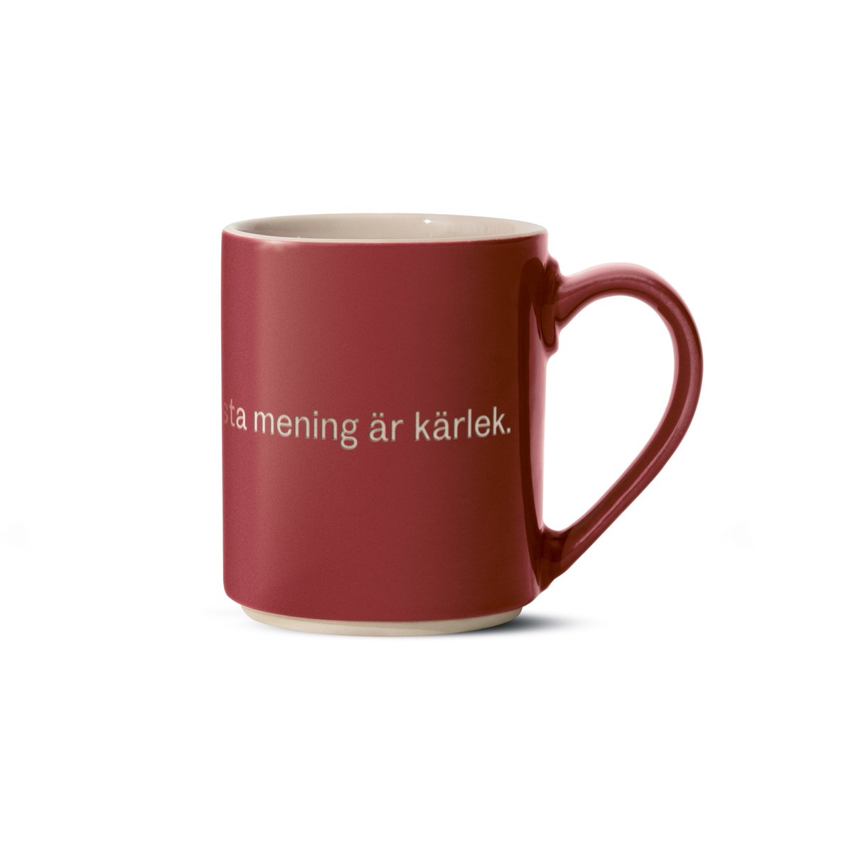 Design House Stockholm Astrid Lindgren mug, ja, jag tror att livets... Swedish text