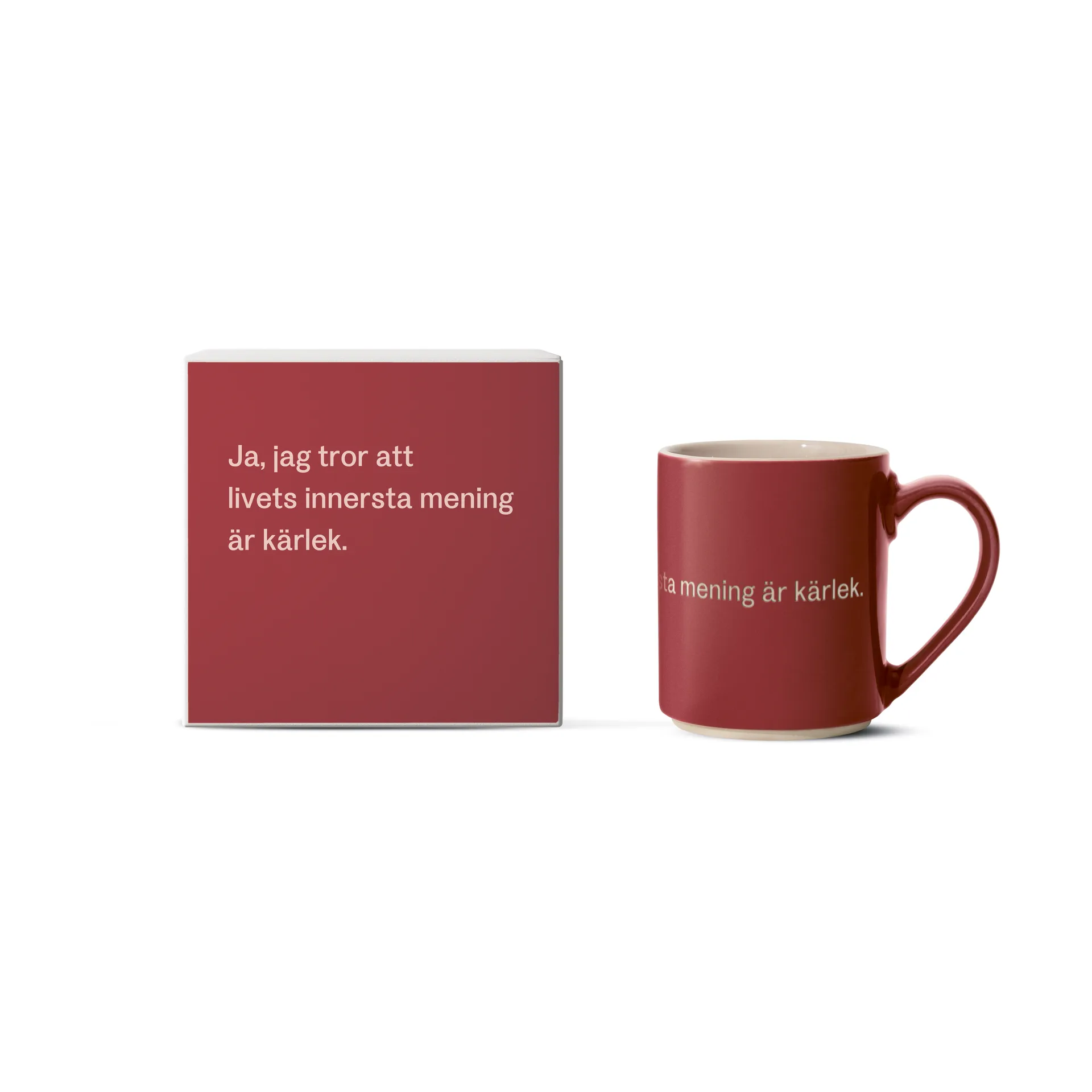 Astrid Lindgren mug, ja, jag tror att livets…, Swedish text Design House Stockholm