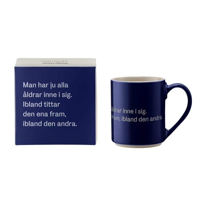 Astrid Lindgren mug. man har ju alla åldrar - Swedish text - Design House Stockholm