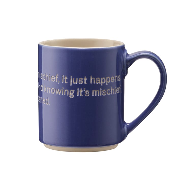 Astrid Lindgren mug, S'not something you plan, blue-english Design House Stockholm
