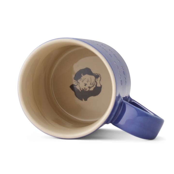 Astrid Lindgren mug, S'not something you plan, blue-english Design House Stockholm