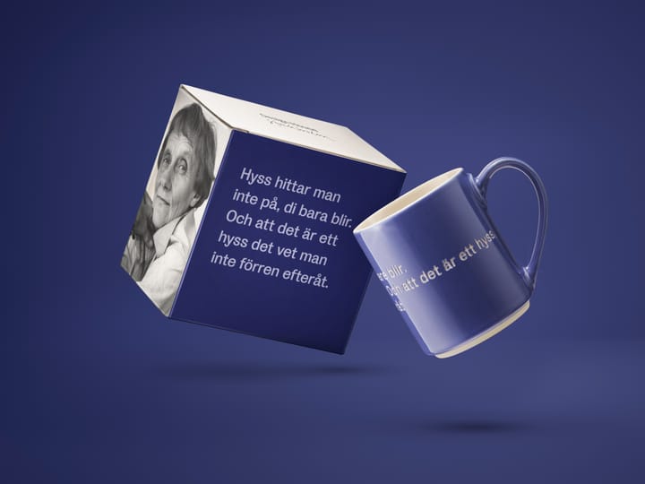 Astrid Lindgren mug, S'not something you plan - blue-swedish - Design House Stockholm