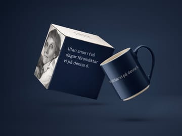 Astrid Lindgren mug Utan snus - Swedish text - Design House Stockholm
