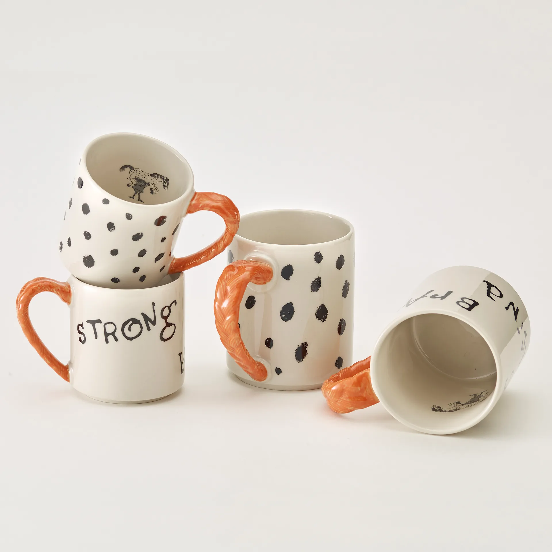Astrid Lindgren Pippi anniversary mug 20 cl, Dots Design House Stockholm