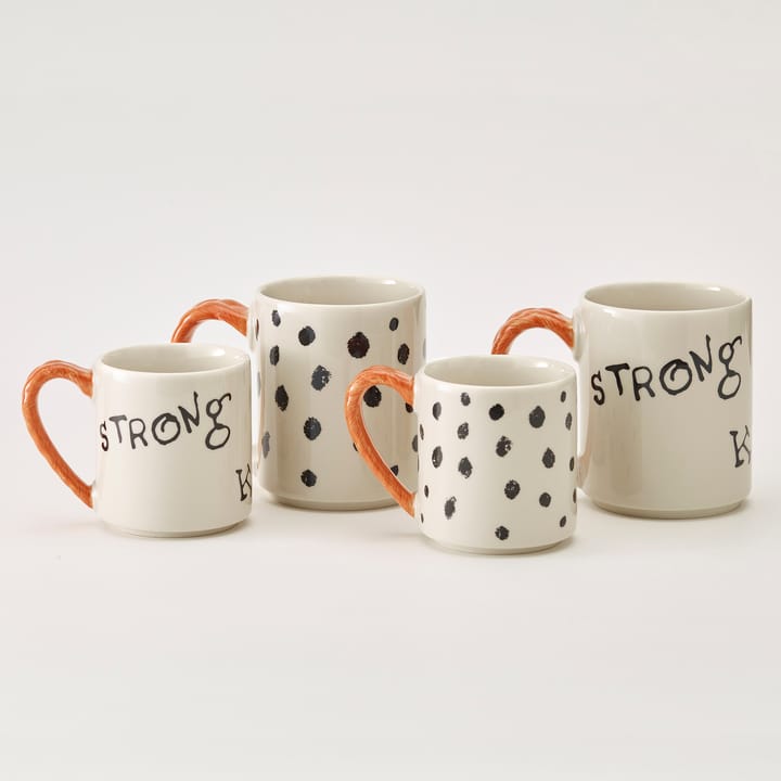 Astrid Lindgren Pippi anniversary mug 20 cl, Strong Kind Brave Design House Stockholm