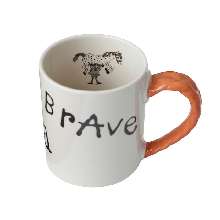 Astrid Lindgren Pippi anniversary mug 35 cl, Strong Kind Brave Design House Stockholm