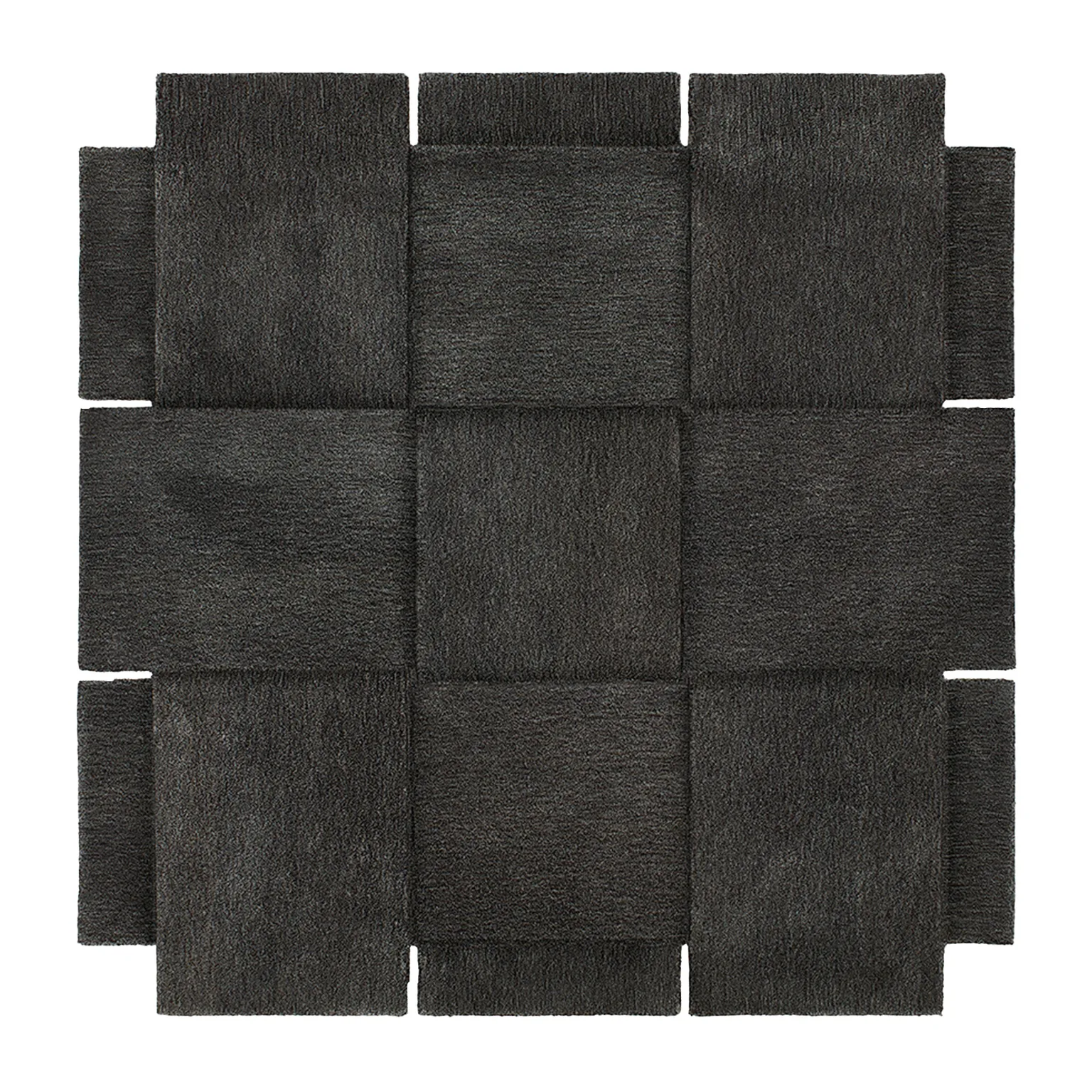 Basket rug, dark grey, 180x180 cm Design House Stockholm