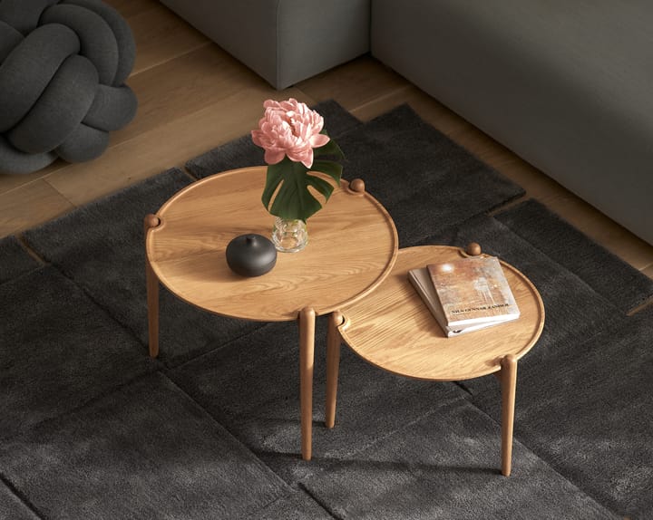 Basket rug, dark grey - 180x180 cm - Design House Stockholm