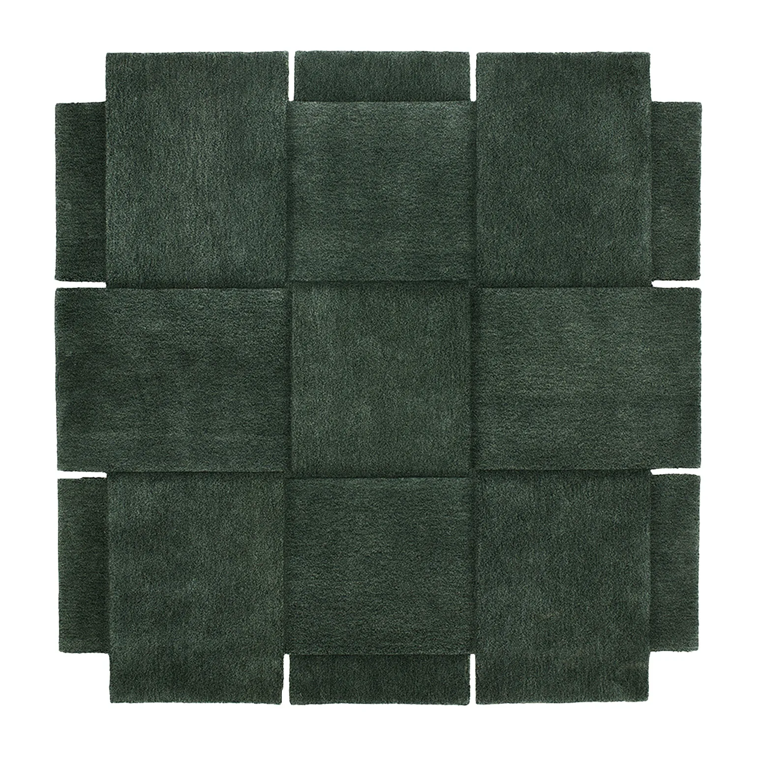 Basket rug, green, 180x180 cm Design House Stockholm