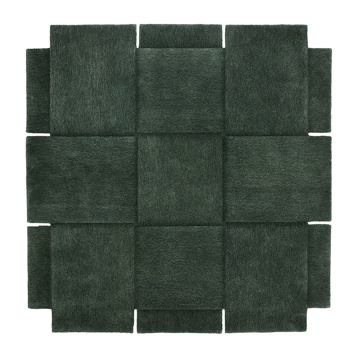 Basket rug, green - 180x180 cm - Design House Stockholm