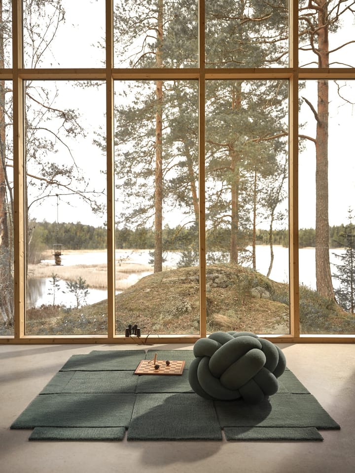 Basket rug, green - 180x180 cm - Design House Stockholm