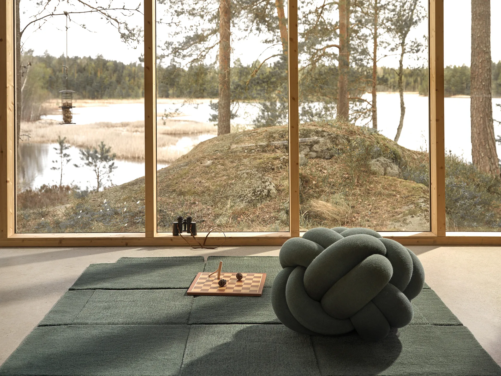 Basket rug, green, 185x240 cm Design House Stockholm