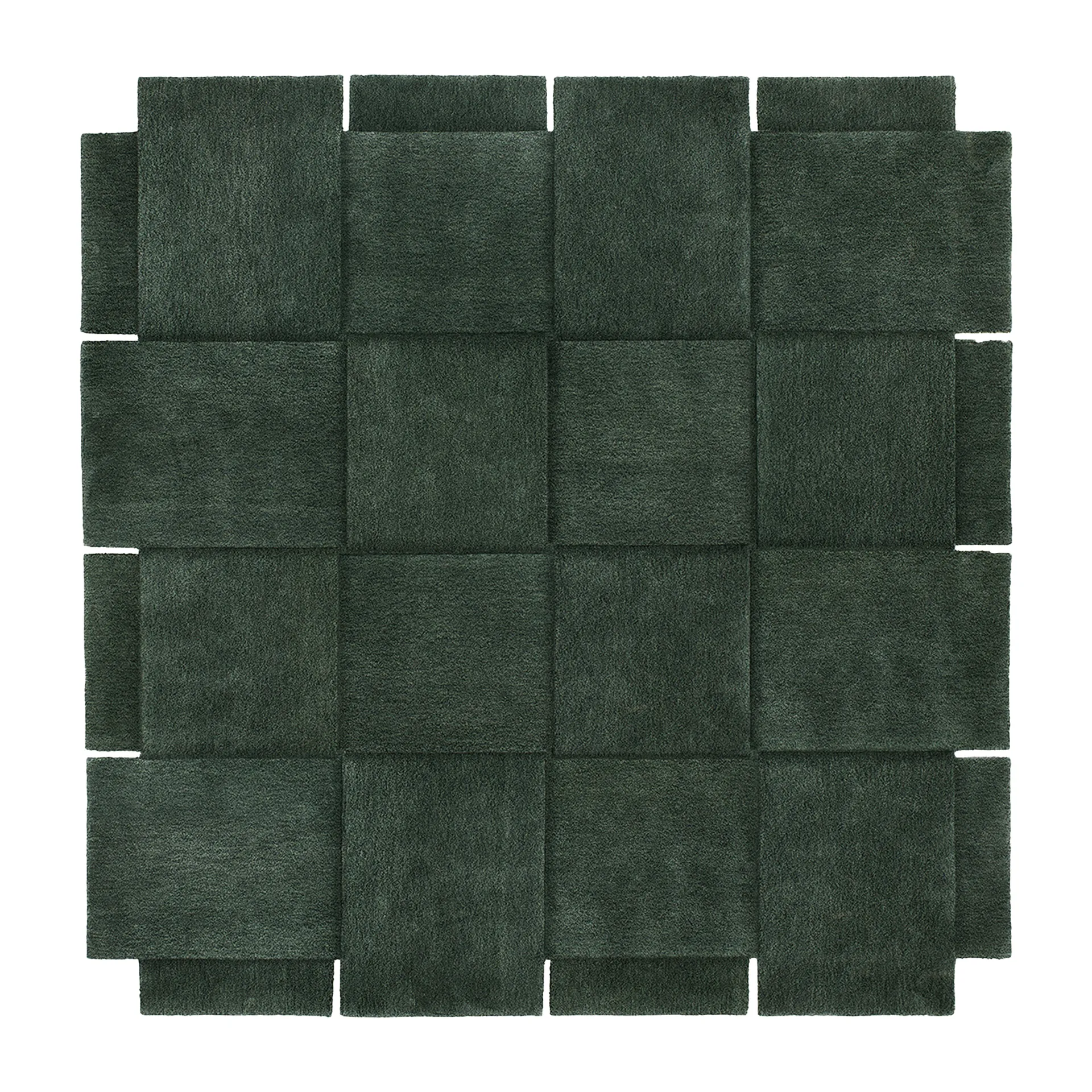 Basket rug, green, 245x245 cm Design House Stockholm
