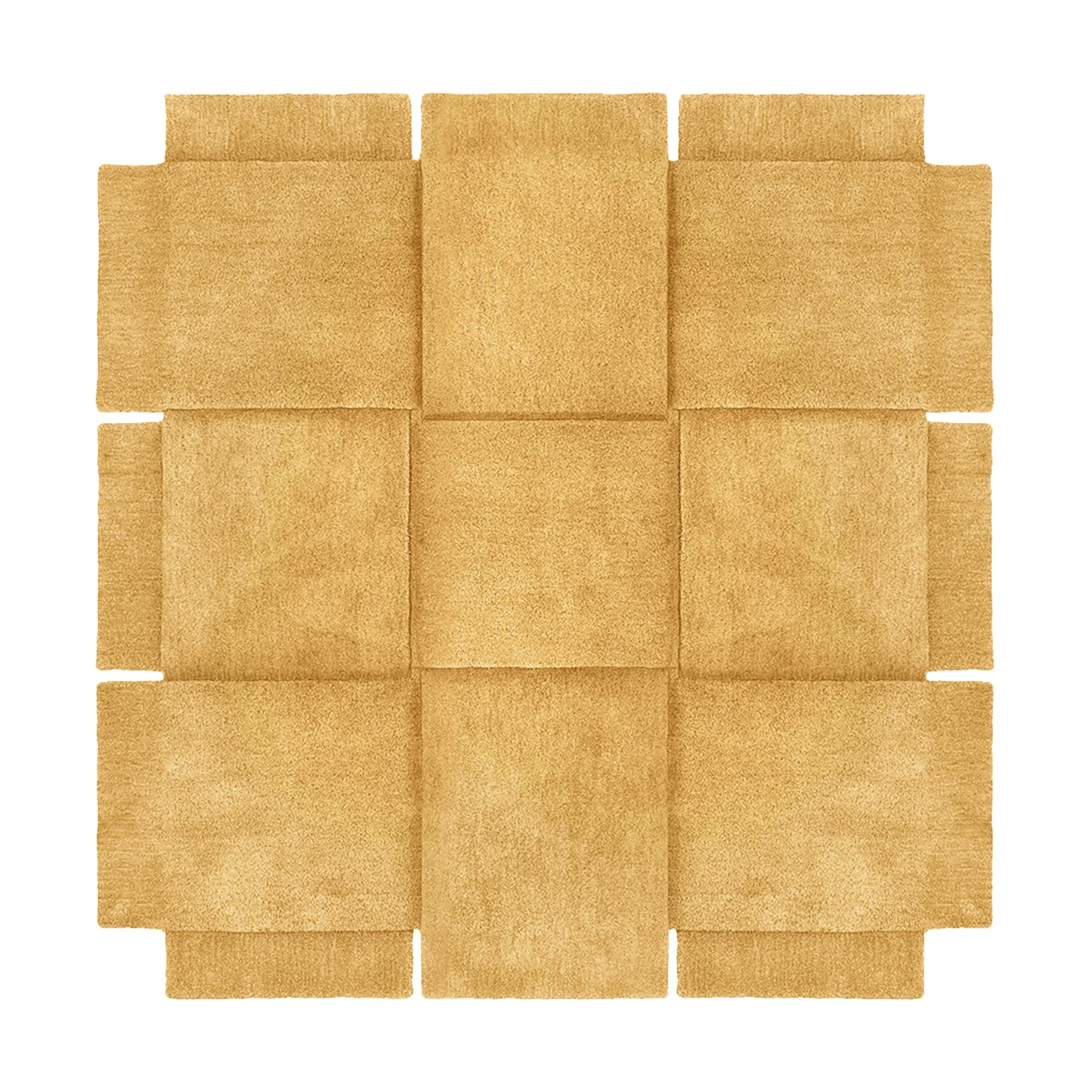 Basket rug yellow ochre, 180x180 cm Design House Stockholm