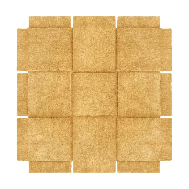 Design House Stockholm Basket rug yellow ochre 180x180 cm