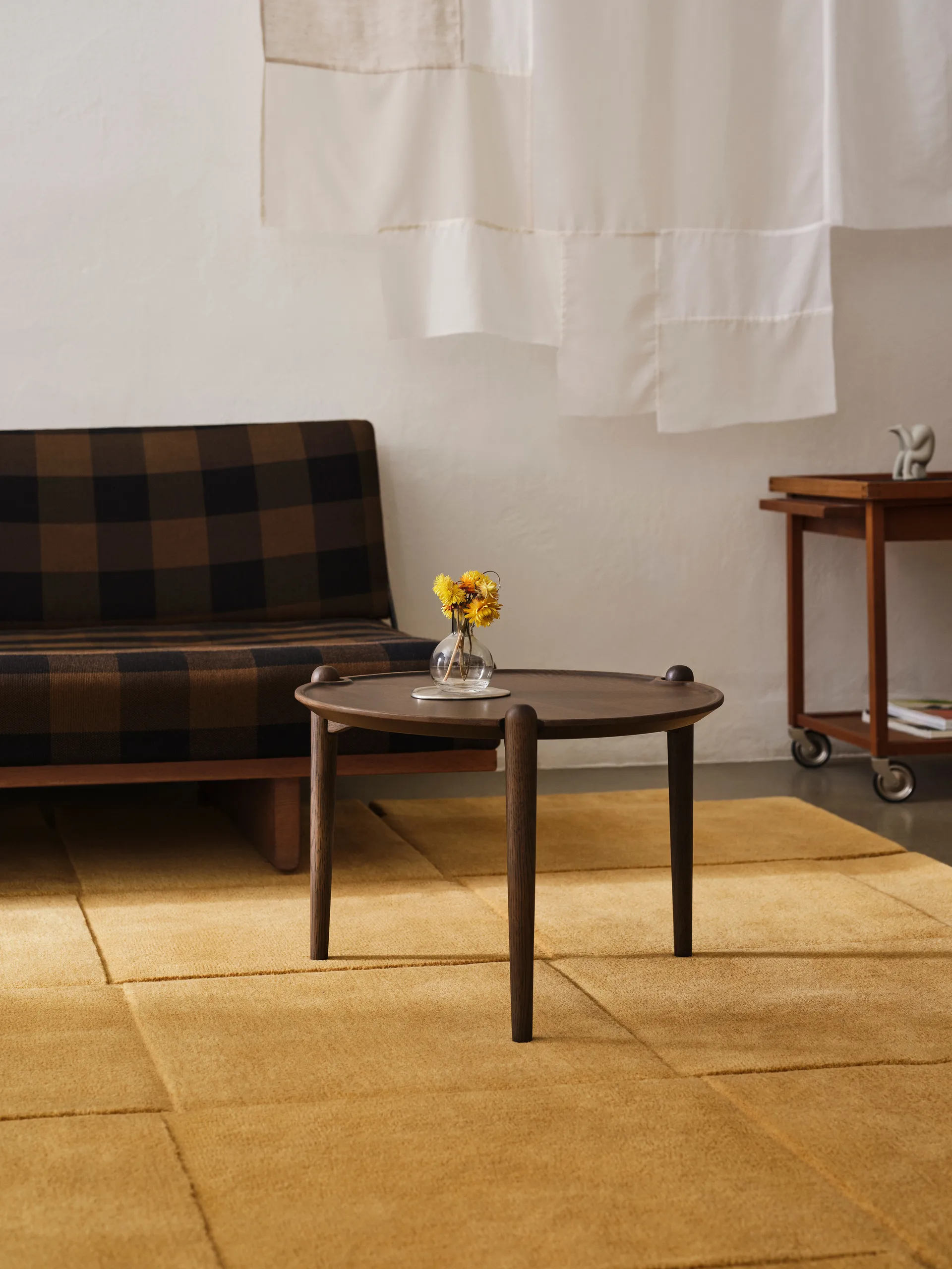 Basket rug yellow ochre, 245x245 cm Design House Stockholm